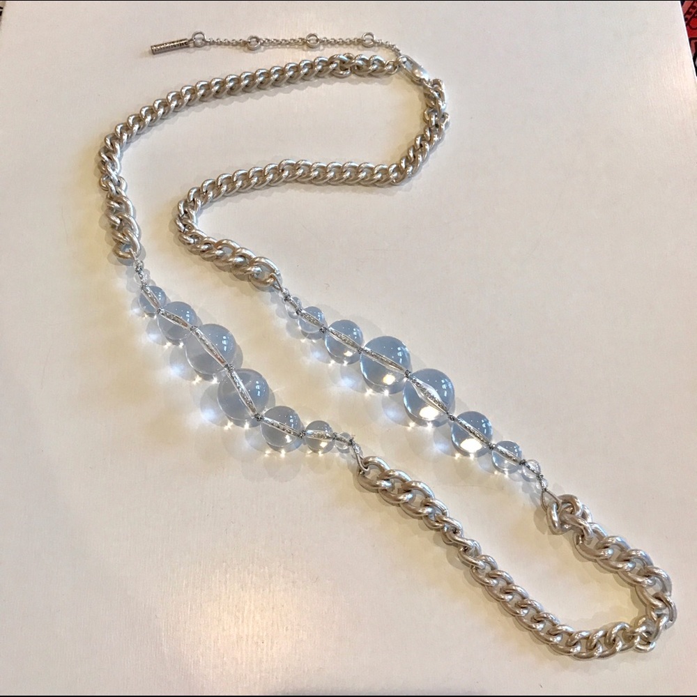 Kenneth Cole Reaction - Silver Necklace w/stones